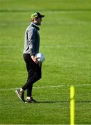 29 May 2021; Injured Donegal footballer Michael Murphy during the warm-up before the Allianz Football League Division 1 North Round 3 match between Armagh and Donegal at the Athletic Grounds in Armagh. Photo by Piaras Ó Mídheach/Sportsfile