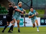 4 June 2021; Hugo Keenan of Leinster in action during the Guinness PRO14 Rainbow Cup match between Glasgow Warriors and Leinster at Scotstoun Stadium in Glasgow, Scotland. Photo by Ross MacDonald/Sportsfile