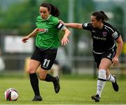 5 June 2021; Áine O'Gorman of Peamount United in action against Orlath Conlon of Wexford Youths during the SSE Airtricity Women's National League match between Peamount United and Wexford Youths at PLR Park in Greenogue, Dublin. Photo by Matt Browne/Sportsfile