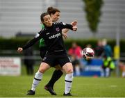 5 June 2021; Lynn Marie Grant of Wexford Youths in action against Karen Duggan of Peamount United during the SSE Airtricity Women's National League match between Peamount United and Wexford Youths at PLR Park in Greenogue, Dublin. Photo by Matt Browne/Sportsfile