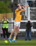 5 June 2021; Keelan Molloy of Antrim reacts after Wexford goalkeeper Mark Fanning saved his shot off the line during the Allianz Hurling League Division 1 Group B Round 4 match between Antrim and Wexford at Corrigan Park in Belfast. Photo by David Fitzgerald/Sportsfile