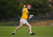 5 June 2021; James McNaughton of Antrim celebrates scoring a late point during the Allianz Hurling League Division 1 Group B Round 4 match between Antrim and Wexford at Corrigan Park in Belfast. Photo by David Fitzgerald/Sportsfile