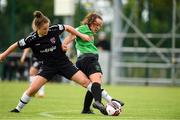 5 June 2021; Lucy McCartan of Peamount United in action against Ciara Rossiter of Wexford Youths during the SSE Airtricity Women's National League match between Peamount United and Wexford Youths at PLR Park in Greenogue, Dublin. Photo by Matt Browne/Sportsfile