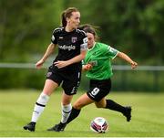 5 June 2021; Kylie Murphy of Wexford Youths in action against Alannah McEvoy of Peamount United during the SSE Airtricity Women's National League match between Peamount United and Wexford Youths at PLR Park in Greenogue, Dublin. Photo by Matt Browne/Sportsfile