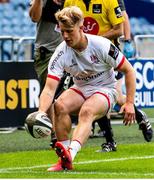 5 June 2021; Rob Lyttle of Ulster scores a second half try during the Guinness PRO14 Rainbow Cup match between Edinburgh and Ulster at BT Murrayfield Stadium in Edinburgh, Scotland. Photo by Paul Devlin/Sportsfile