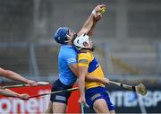 5 June 2021; Eoghan O'Donnell of Dublin in action against Aron Shanagher of Clare during the Allianz Hurling League Division 1 Group B Round 4 match between Dublin and Clare at Parnell Park in Dublin. Photo by Piaras Ó Mídheach/Sportsfile