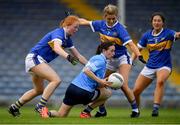 5 June 2021; Sinead Aherne of Dublin in action against Emma Cronin, left, and Elaine Kelly of Tipperary during the Lidl Ladies Football National League Division 1B Round 3 match between Tipperary and Dublin at Semple Stadium in Thurles, Tipperary. Photo by Seb Daly/Sportsfile