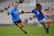 5 June 2021; Caoimhe O'Connor of Dublin in action against Maria Curley of Tipperary during the Lidl Ladies Football National League Division 1B Round 3 match between Tipperary and Dublin at Semple Stadium in Thurles, Tipperary. Photo by Seb Daly/Sportsfile