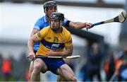 5 June 2021; Tony Kelly of Clare in action against Mark Schutte of Dublin during the Allianz Hurling League Division 1 Group B Round 4 match between Dublin and Clare at Parnell Park in Dublin. Photo by Piaras Ó Mídheach/Sportsfile
