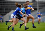 5 June 2021; Lucy Collins of Dublin in action against Maria Curley, left, and Caitlin Kennedy of Tipperary during the Lidl Ladies Football National League Division 1B Round 3 match between Tipperary and Dublin at Semple Stadium in Thurles, Tipperary. Photo by Seb Daly/Sportsfile