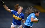 5 June 2021; Niamh Hetherton of Dublin in action against Caitlin Kennedy of Tipperary during the Lidl Ladies Football National League Division 1B Round 3 match between Tipperary and Dublin at Semple Stadium in Thurles, Tipperary. Photo by Seb Daly/Sportsfile