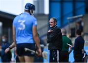 5 June 2021; Dublin manager Mattie Kenny looks on as Eoghan O'Donnell leaves the field after he was sent off during the Allianz Hurling League Division 1 Group B Round 4 match between Dublin and Clare at Parnell Park in Dublin. Photo by Piaras Ó Mídheach/Sportsfile