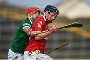 5 June 2021; Jack O'Connor of Cork is tackled by Barry Nash of Limerick during the Allianz Hurling League Division 1 Group A Round 4 match between Limerick and Cork at LIT Gaelic Grounds in Limerick. Photo by Ray McManus/Sportsfile