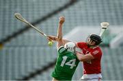 5 June 2021; Damien Cahalane of Cork in action against Aaron Gillane of Limerick during the Allianz Hurling League Division 1 Group A Round 4 match between Limerick and Cork at LIT Gaelic Grounds in Limerick. Photo by Eóin Noonan/Sportsfile