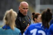 5 June 2021; Tipperary manager Declan Carr talks to his players after the Lidl Ladies Football National League Division 1B Round 3 match between Tipperary and Dublin at Semple Stadium in Thurles, Tipperary. Photo by Seb Daly/Sportsfile