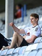 30 May 2021; Injured Kildare footballer Daniel Flynn in the stand during the Allianz Football League Division 2 South Round 3 match between Laois and Kildare at MW Hire O'Moore Park in Portlaoise, Laois. Photo by Piaras Ó Mídheach/Sportsfile