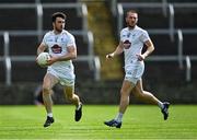30 May 2021; Kevin Flynn of Kildare, supported by team-mate Neil Flynn, during the Allianz Football League Division 2 South Round 3 match between Laois and Kildare at MW Hire O'Moore Park in Portlaoise, Laois. Photo by Piaras Ó Mídheach/Sportsfile
