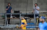5 June 2021; eir sport commentators Ollie Canning, left, and Marcus Ó Buachalla during the Allianz Hurling League Division 1 Group B Round 4 match between Dublin and Clare at Parnell Park in Dublin. Photo by Piaras Ó Mídheach/Sportsfile
