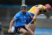 5 June 2021; Danny Sutcliffe of Dublin in action against Paidí Fitzpatrick of Clare during the Allianz Hurling League Division 1 Group B Round 4 match between Dublin and Clare at Parnell Park in Dublin. Photo by Piaras Ó Mídheach/Sportsfile