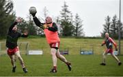 10 June 2021; Seamus McMahon in action against Declan Moane at the GAA for Dads & Lads Launch at St. Patricks GFC in Donagh, Fermanagh. Photo by David Fitzgerald/Sportsfile