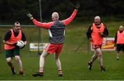 10 June 2021; Seamus Sweeney in action against Ciaran McMahon at the GAA for Dads & Lads Launch at St. Patricks GFC in Donagh, Fermanagh. Photo by David Fitzgerald/Sportsfile