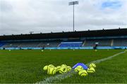 5 June 2021; A general view of sliotars on the pitch for the warm-up before the Allianz Hurling League Division 1 Group B Round 4 match between Dublin and Clare at Parnell Park in Dublin. Photo by Piaras Ó Mídheach/Sportsfile