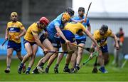 5 June 2021; Ian Galvin of Clare gathers possession during the Allianz Hurling League Division 1 Group B Round 4 match between Dublin and Clare at Parnell Park in Dublin. Photo by Piaras Ó Mídheach/Sportsfile