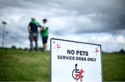 6 June 2021; Signage at the pitch is seen prior to the Allianz Hurling League Roinn 3B match between Louth and Fermanagh at Louth Centre of Excellence in Darver, Louth. Photo by David Fitzgerald/Sportsfile