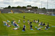 6 June 2021; Tipperary players warm-up before their Allianz Hurling League Division 1 Group A Round 4 match against Westmeath at TEG Cusack Park in Mullingar, Westmeath. Photo by Seb Daly/Sportsfile