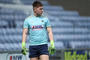 30 May 2021; Laois substitute goalkeeper Matthew Byron during the warm-up before the Allianz Football League Division 2 South Round 3 match between Laois and Kildare at MW Hire O'Moore Park in Portlaoise, Laois. Photo by Piaras Ó Mídheach/Sportsfile