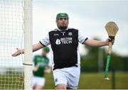 6 June 2021; Fermanagh goalkeeper Mark Curry reacts during the Allianz Hurling League Roinn 3B match between Louth and Fermanagh at Louth Centre of Excellence in Darver, Louth. Photo by David Fitzgerald/Sportsfile