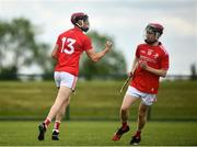 6 June 2021; Paul Matthews of Louth celebrates after scoring his side's first goal during the Allianz Hurling League Roinn 3B match between Louth and Fermanagh at Louth Centre of Excellence in Darver, Louth. Photo by David Fitzgerald/Sportsfile
