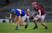 6 June 2021; Jason Forde of Tipperary in action against Darragh Egerton of Westmeath during the Allianz Hurling League Division 1 Group A Round 4 match between Westmeath and Tipperary at TEG Cusack Park in Mullingar, Westmeath. Photo by Seb Daly/Sportsfile