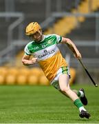 6 June 2021; Liam Langton of Offaly celebrates after scoring his side's second goal during the Allianz Hurling League Division 2A Round 4 match between Offaly and Down at Bord na Móna O'Connor Park in Tullamore, Offaly. Photo by Sam Barnes/Sportsfile