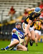 6 June 2021; Huw Lawlor of Kilkenny is tackled by Paddy Purcell of Laois during the Allianz Hurling League Division 1 Group B Round 4 match between Kilkenny and Laois at UPMC Nowlan Park in Kilkenny. Photo by Eóin Noonan/Sportsfile