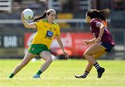 6 June 2021; Katy Herron of Donegal in action against Charlotte Cooney of Galway during the Lidl Ladies Football National League match between Galway and Donegal at Tuam Stadium in Tuam, Galway. Photo by Piaras Ó Mídheach/Sportsfile