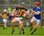 6 June 2021; John Donnelly of Kilkenny is tackled by Lee Cleere of Laois during the Allianz Hurling League Division 1 Group B Round 4 match between Kilkenny and Laois at UPMC Nowlan Park in Kilkenny. Photo by Eóin Noonan/Sportsfile