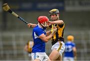 6 June 2021; James Bergin of Kilkenny with Jack Kelly of Laois during the Allianz Hurling League Division 1 Group B Round 4 match between Kilkenny and Laois at UPMC Nowlan Park in Kilkenny. Photo by Eóin Noonan/Sportsfile