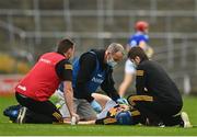 6 June 2021; John Donnelly of Kilkenny receives medical attention during the Allianz Hurling League Division 1 Group B Round 4 match between Kilkenny and Laois at UPMC Nowlan Park in Kilkenny. Photo by Eóin Noonan/Sportsfile