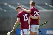 6 June 2021; Josh Coll, left, and Darragh Clinton of Westmeath following their side's defeat in the Allianz Hurling League Division 1 Group A Round 4 match between Westmeath and Tipperary at TEG Cusack Park in Mullingar, Westmeath. Photo by Seb Daly/Sportsfile