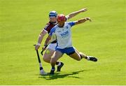 6 June 2021; Seamus Keating of Waterford in action against Joe Canning of Galway during the Allianz Hurling League Division 1 Group A Round 4 match between Galway and Waterford at Pearse Stadium in Galway. Photo by Ramsey Cardy/Sportsfile