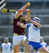 6 June 2021; Daithi Burke of Galway in action against Stephen Bennett of Waterford during the Allianz Hurling League Division 1 Group A Round 4 match between Galway and Waterford at Pearse Stadium in Galway. Photo by Ramsey Cardy/Sportsfile