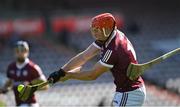6 June 2021; Conor Whelan of Galway scores a point during the Allianz Hurling League Division 1 Group A Round 4 match between Galway and Waterford at Pearse Stadium in Galway. Photo by Ramsey Cardy/Sportsfile