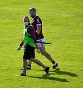 6 June 2021; Joe Canning of Galway leaves the pitch during the Allianz Hurling League Division 1 Group A Round 4 match between Galway and Waterford at Pearse Stadium in Galway. Photo by Ramsey Cardy/Sportsfile