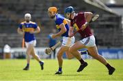6 June 2021; Séamus Callanan of Tipperary in action against Peadar Scally of Westmeath during the Allianz Hurling League Division 1 Group A Round 4 match between Westmeath and Tipperary at TEG Cusack Park in Mullingar, Westmeath. Photo by Seb Daly/Sportsfile