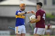 6 June 2021; Séamus Callanan of Tipperary and Conor Shaw of Westmeath after the Allianz Hurling League Division 1 Group A Round 4 match between Westmeath and Tipperary at TEG Cusack Park in Mullingar, Westmeath. Photo by Seb Daly/Sportsfile