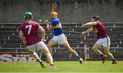 6 June 2021; Séamus Callanan of Tipperary in action against Robbie Greville of Westmeath during the Allianz Hurling League Division 1 Group A Round 4 match between Westmeath and Tipperary at TEG Cusack Park in Mullingar, Westmeath. Photo by Seb Daly/Sportsfile