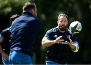 7 June 2021; Michael Bent receives a pass from Cian Healy during Leinster Rugby squad training at UCD in Dublin. Photo by David Fitzgerald/Sportsfile