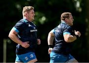 7 June 2021; Tadhg Furlong, left, Seán Cronin during Leinster Rugby squad training at UCD in Dublin. Photo by David Fitzgerald/Sportsfile