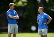 7 June 2021; Leinster head coach Leo Cullen, left, and senior coach Stuart Lancaster during squad training at UCD in Dublin. Photo by David Fitzgerald/Sportsfile